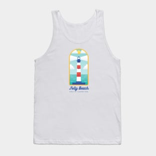 Folly Beach Morris Island Lighthouse Tourist Souvenir Tank Top